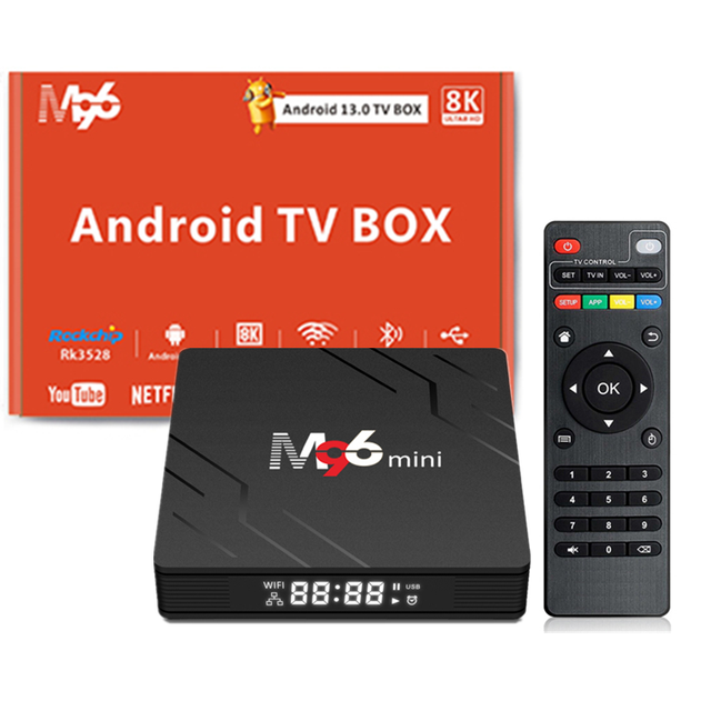 M96 Mini Android 13 Tv Box Set-Top Box RK3528 4K HD 2+16GB 4+32GB 4+64GB 2.4G/5G Dual WIFI Smart TVBox TV Media Android TV Box