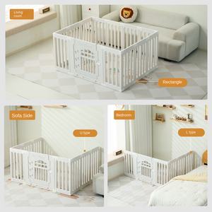 Jaula retráctil moderna para perros de interior/exterior, diseño sólido, valla gruesa de plástico ecológica para perros - Product Image 3