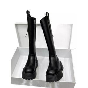 Bottes hautes asymétriques noires polyvalentes pour femme 2026 – Bestseller automne-hiver, tendance, semelle épaisse, effet amincissant - Product Image 5