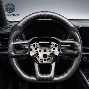 Volant sport en cuir et fibre de carbone LED personnalisé pour Ford Mustang Ecoboost GT Dark Horse Coyote 2024 2025 Accessoires - Product Image 5