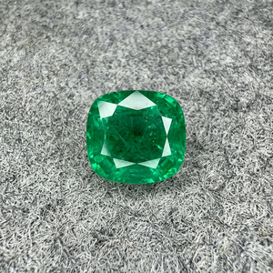 Émeraude naturelle de 3,72 carats, provenant de la mine de Zambie, de forme coussin, vert vif, pierre précieuse pour bague de luxe, pendentif, bijoux - Product Image 1