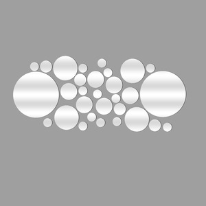 Autocollants muraux circulaires en acrylique créatifs et modernes pour la décoration de la <span class=keywords><strong>chambre</strong></span> <span class=keywords><strong>à</strong></span> <span class=keywords><strong>coucher</strong></span>, du salon et du <span class=keywords><strong>mur</strong></span> derrière la télévision, 32 pièces/ensemble - Product Image 4