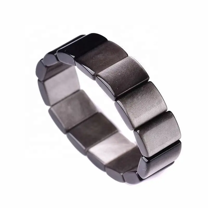 Wholesale healing natural obsidian bracelet single ring hand string jewelry decoration