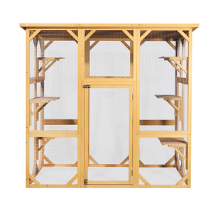 TIANYI ahşap Pet House kediler hayvan ahşap tavşan kafesi rüzgar geçirmez 200 kiloluk karton + köpük levha Catio muhafaza büyük ahşap açık - Product Image 1