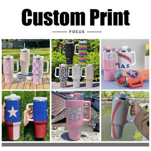 40オンスブリングラインストーンタンブラーストロークリスタルダイヤモンドかわいい漫画マグ真空スチールカスタムロゴDIY用ラグジュアリートラベルマグ - Product Image 6