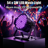 Luz LED Par RGB 3 en 1 de 54x3W, de Aluminio, DMX512, IP20, Activación por Sonido, para Fiestas, Bares, Bodas, DJ, Discotecas, Escenarios, Precio de Fábrica