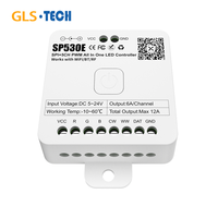 Contrôleur de gradation LED Wi-Fi double mode pleine fréquence SP53XE 5-24V avec télécommande RF 2.4G et décodeur DMX via application SP530E