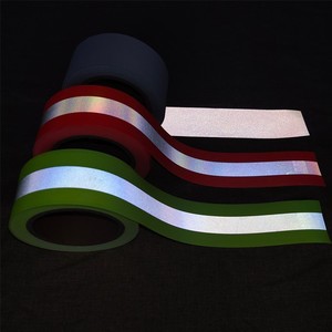 Tira de ajuste de seguridad de advertencia reflectante de 5 CM, cinta fluorescente de poliéster para coser, Reflector de Material de poliéster, cinta de tela brillante - Product Image 5