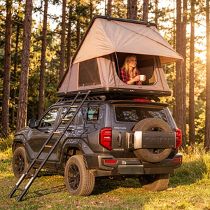 Auvent latéral pliable pour toit <span class=keywords><strong>de</strong></span> voiture - Camping en plein air, ouverture automatique quatre saisons, structure en acier inoxydable, coque en polyester - Product Image 2