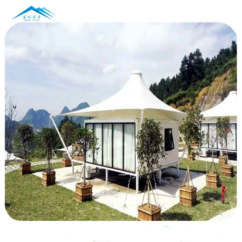 Prefab villa houses farm house 5X5 meters 1 bedroom mountain tent for sale