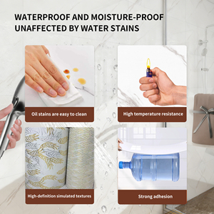 FONJUE <span class=keywords><strong>Papier</strong></span> <span class=keywords><strong>Peint</strong></span> Moderne en <span class=keywords><strong>Bois</strong></span> Auto-Adhésif Amovible Imperméable pour Chambre à Coucher et Salon - Product Image 3