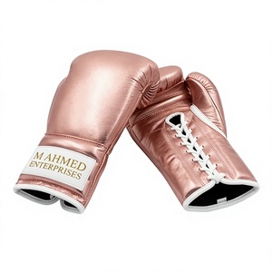 Guantes de Boxeo Color Oro Rosa, Guantes de Entrenamiento de Artes Marciales, Guantes de Combate con Logotipo Personalizado para Práctica de Boxeo - Product Image 5