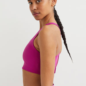 Venta al por mayor de Sujetador deportivo de moda para las mujeres de diseño personalizado con elegantes conjuntos de buen material de los servicios del OEM Precio caliente - Product Image 5