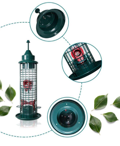 2025 haute vente rétro suspendu <span class=keywords><strong>unique</strong></span> mangeoire à oiseaux en métal résistant aux écureuils - Product Image 6