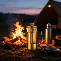 Cafetière à piston 800 ml couleur cuivre, système de filtration à piston, logo personnalisé
