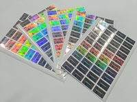 Autocollants adhésifs holographiques à effet de sécurité, impression personnalisée, étiquettes holographiques en PET imperméables, logo laser pour bougies