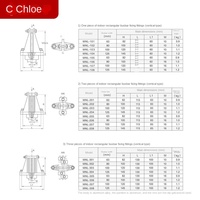 Clip de fixation d'isolateur de barre omnibus rectangulaire verticale haute tension pour intérieur MNL-101 MNL-102 MNL-103 MNL-104 pour armoire de commutation électrique OEM
