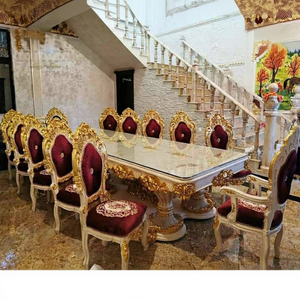 High End Carved 12 Seat Dining Table Set Classic Hand Carved Dining Table Set for Villas and Hotels Manufacturer Exporter USA - Product Image 1