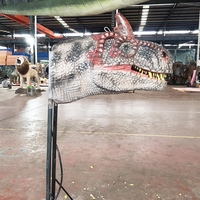 Animatronic hayvanlar gerçekçi Animatronic Lifesize Carnotaurus dinozor kafası