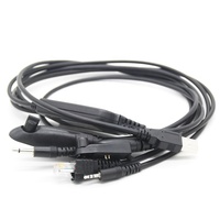 Cable de programación de Walkie Talkie 5 en 1 FTDI para Motorola GP88 GP300 GP328 Pro5150 Cable de datos de línea de frecuencia de escritura 5 en 1