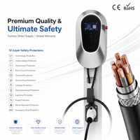 Cargador de CA para vehículos eléctricos de 22 kW con 2 pistolas, cable de carga EV Tipo 2 a enchufe CEE UK, cargadores de pared EV de 22 kW, OEM ODM
