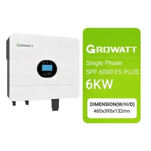 Version UE Module Wifi Onduleur solaire Growatt Spf 6000 Es Plus Onduleur solaire hors réseau 48 volts 6kw onduleur hors réseau pour la maison