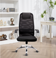 Chaise de bureau ergonomique moderne en maille avec siège en mousse souple et design réglable pour le bureau à domicile et l'utilisation commerciale