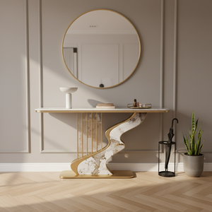 Mesa <span class=keywords><strong>de</strong></span> Entrada Moderna Personalizable con Tela Creativa y Aspecto <span class=keywords><strong>de</strong></span> Roca, Mesa <span class=keywords><strong>Consola</strong></span> <span class=keywords><strong>de</strong></span> Lujo para <span class=keywords><strong>Sala</strong></span> <span class=keywords><strong>de</strong></span> Estar - Product Image 3