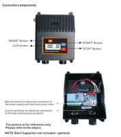 Contrôleur de pompe à eau automatique monophasé MP-S1 Plus 0,37-2,2 kW avec écran LCD 220V-240V OEM pour pompe de puits profond