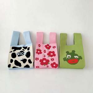 Nuevo Bolso de Ganchillo con Nudos Japoneses de Diseño, Bolso de Mano Tejido con Estampado Floral de Pato de Dibujos Animados - Product Image 2