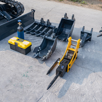 Livraison Gratuite Porte-à-Porte Micro Pelle 2.5 Tonnes 1.7 Tonnes 3 Tonnes Hydraulique Diesel Mini-Pelle Agricole sur Chenilles