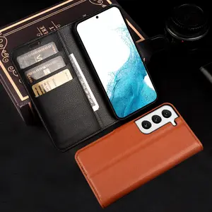 Funda de cuero de lujo para teléfono móvil, carcasa magnética con tapa, BILLETERA, tarjetero, soporte para Samsung Galaxy S21 22