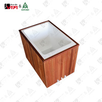 Baignoire de récupération rectangulaire en cèdre rouge Vapasauna pour bain froid, bain de glace, thérapie par le froid, bien-être, gym, fitness