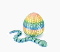 Jouet Serpent Articulé Imprimé en 3D avec Œuf de Dragon en PLA Soie, Serpent Flexible Anti-Stress, Cadeau Mystère, Boîte Mystère, Décoration
