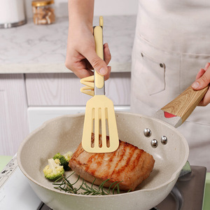 Pinces alimentaires en acier inoxydable avec support en silicone résistant à la chaleur pour barbecue, steak, pain, outils de cuisine - Product Image 2