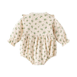 Combinaison bébé personnalisée, chaleur hivernale, 100% coton, motifs floraux doux, 3-24 mois, vente en gros de combinaisons bébé - Product Image 4