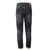 Jean vintage délavé pour homme, taille mi-haute, coupe slim, coupe crayon, bleu vieilli, avec rivets, broderies et appliqués