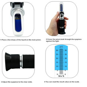 Draagbare handrefractometer 0-32% <span class=keywords><strong>Brix</strong></span> voor het testen van suikergehalte in fruitsap, dranken en voedsel - Product Image 3