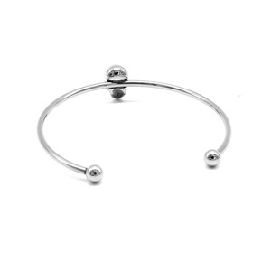 yunnique Stainless Steel Open Skull <b>Bangle</b> Minimalist Jewelry <b>For</b> <b>Men</b> And Women - Product Image 2