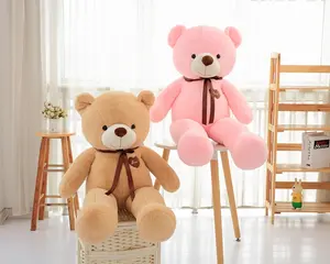 Big Love Classic Teddy Bear peluche cuscino con nastro peluche Kawaii peluche giocattoli 60 CM