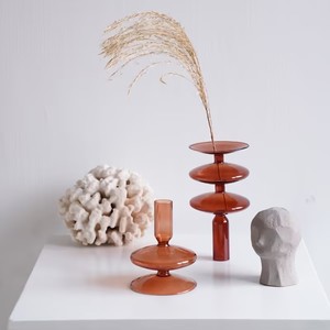Chandeliers en verre coloré hauts et coniques, style <span class=keywords><strong>cheminée</strong></span>, économiques, pour centres <span class=keywords><strong>de</strong></span> table <span class=keywords><strong>de</strong></span> mariage - Product Image 5