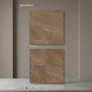 Losas de Porcelana Pulida Marrón Glorioso de 1200x1200 mm, Baldosas de Gran Formato para Piso, Cerámica de Diseño de 120x120 cm - Product Image 1