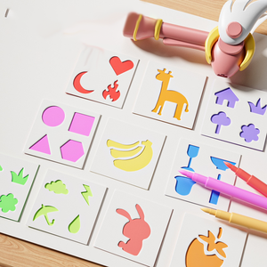 Shantou chenchenmini elektrikli mürekkep püskürtmeli yazıcı kalem komik renk oyunu sprey sihirli boyama kalem seti peluş sanat aracı çizim için oyuncaklar - Product Image 6