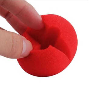 <span class=keywords><strong>Nez</strong></span> de clown d'Halloween Couleur rouge Fête de bal personnalisée Boule éponge ronde rouge Éponge de cirque Mousse amusante <span class=keywords><strong>Nez</strong></span> de clown - Product Image 5