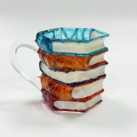 Mug à café en forme de livre peint 11oz, nouveauté, livres peints en 3D, mug à café unique, livres en résine colorés, collection de tasses à café, cadeaux