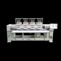 Machine à broder informatisée FUJA à 4 têtes et 15 aiguilles, haute vitesse, industrielle, automatique, pour casquettes, t-shirts, broderie plate