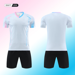 Vêtements de sport respirants à séchage rapide pour adultes, t-shirt et short imprimés avec logo pour l'<span class=keywords><strong>entraînement</strong></span> au football, collection été grande taille - Product Image 1