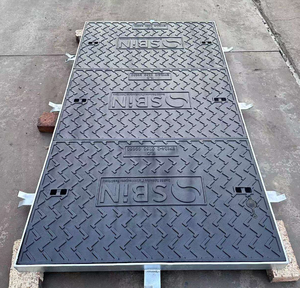 Couvercle de trou d'homme télécom en <span class=keywords><strong>fonte</strong></span> ductile le plus vendu du Nigeria C250 Capacité de charge 630*1500mm Noir EN124 Standard - Product Image 2