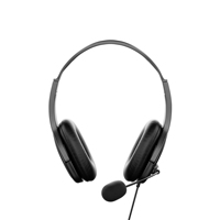 Headset Over Ear Laris Manis dengan Mikrofon untuk Kantor, Call Center, Perjalanan, Penggunaan Nirkabel, Peredam Kebisingan untuk PC dan Ponsel