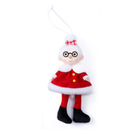 Décorations de Noël créatives 2026 : Pendentifs en peluche de Père Noël et Mère Noël, ornements festifs pour une ambiance chaleureuse